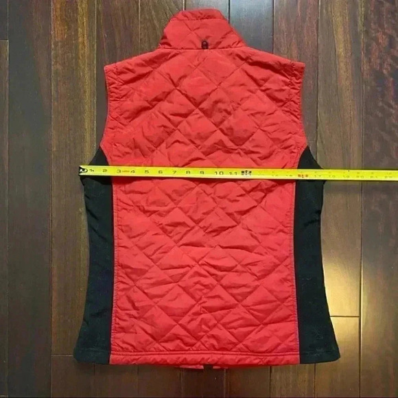 Eddie Bauer Quilted Vest Jacket Coat Red Black Sleeveless Outdoor Hiking XS - Picture 10 of 16